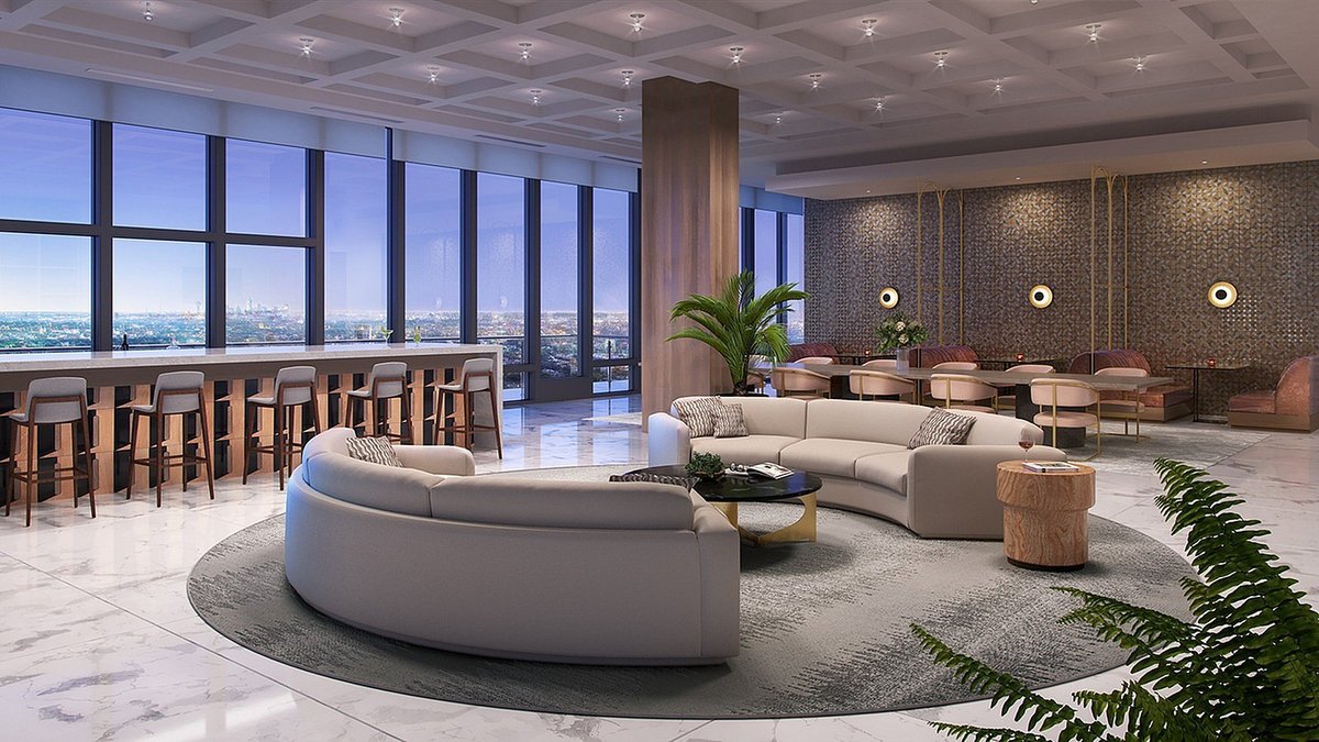 Luxury multifamily apartment interior finish package featuring custom walnut doors, walk-in closet built-ins, and herringbone hardwood flooring