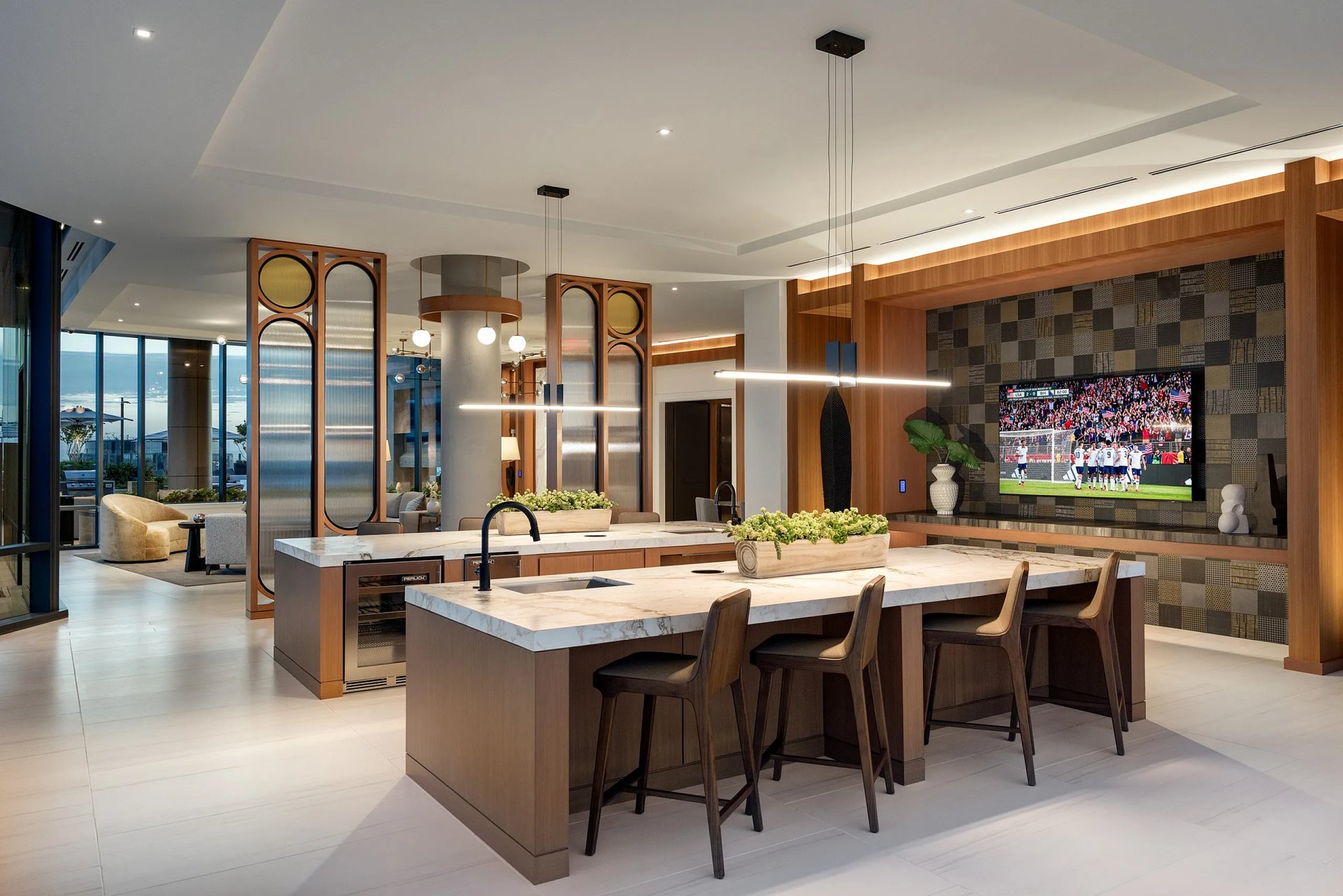 Completed multifamily interior delivered turnkey by US Interiors