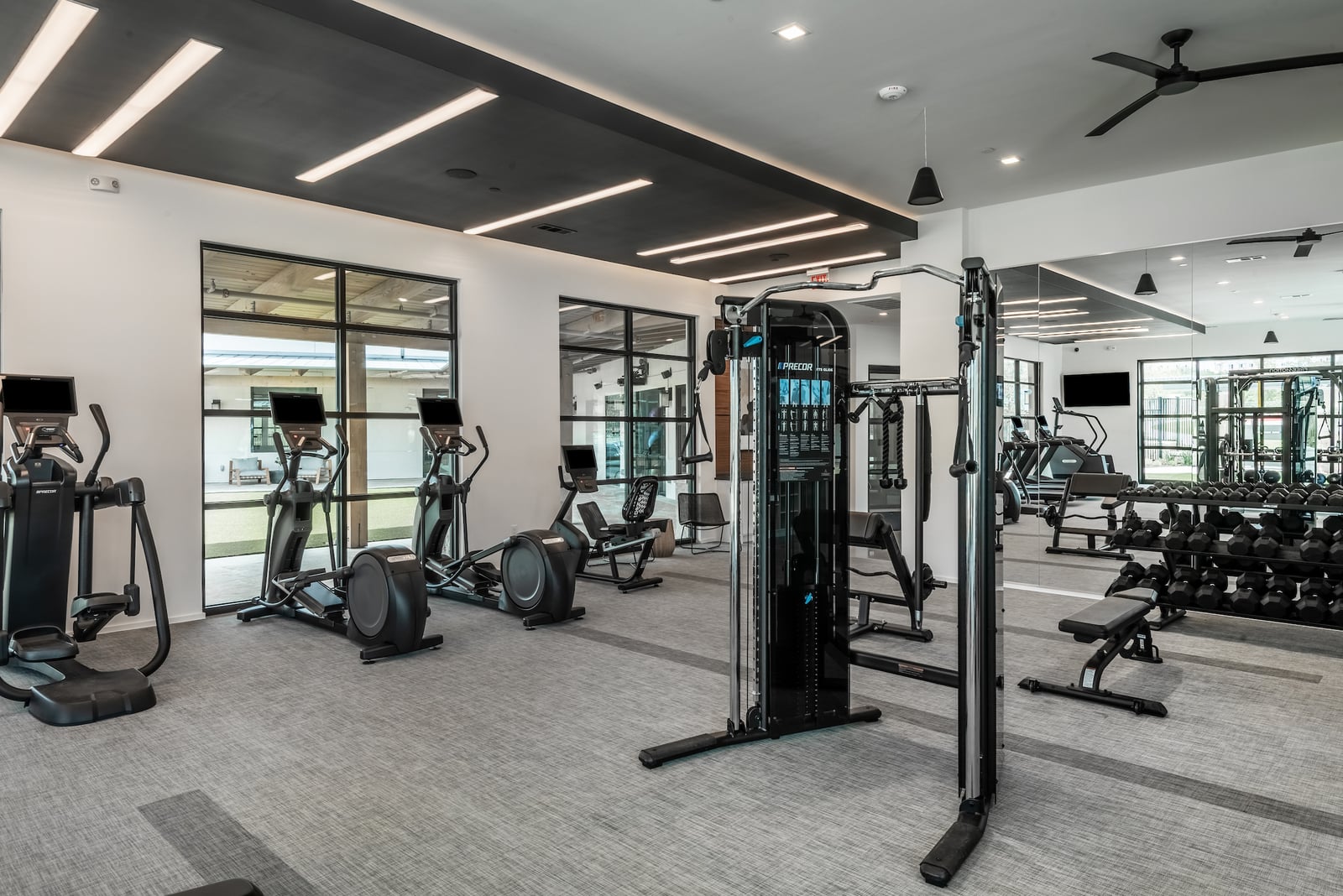 The Artesian at Bee Cave fitness center with cardio and strength equipment