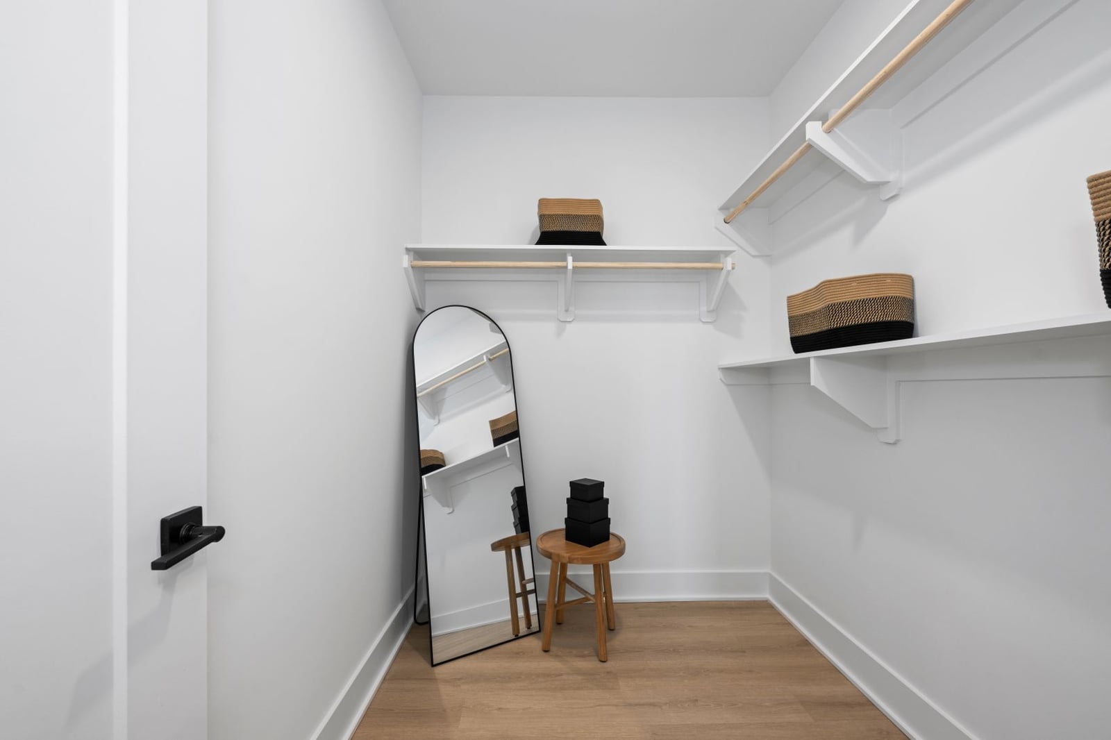Elan LoSo walk-in closet with built-in shelving