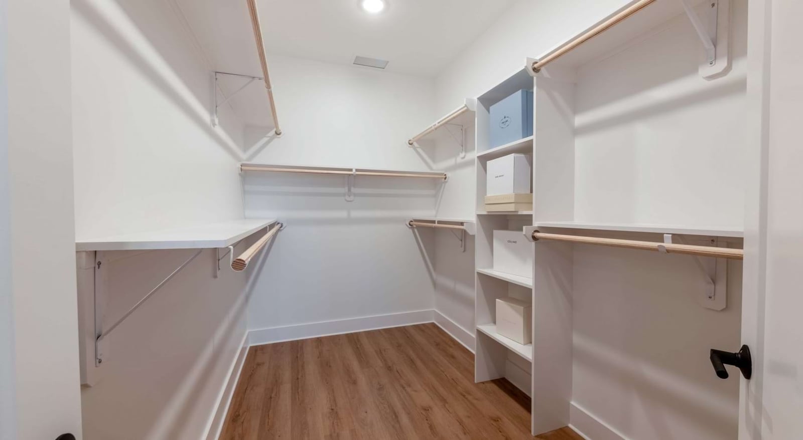 Peridot Residences walk-in closet with custom shelving