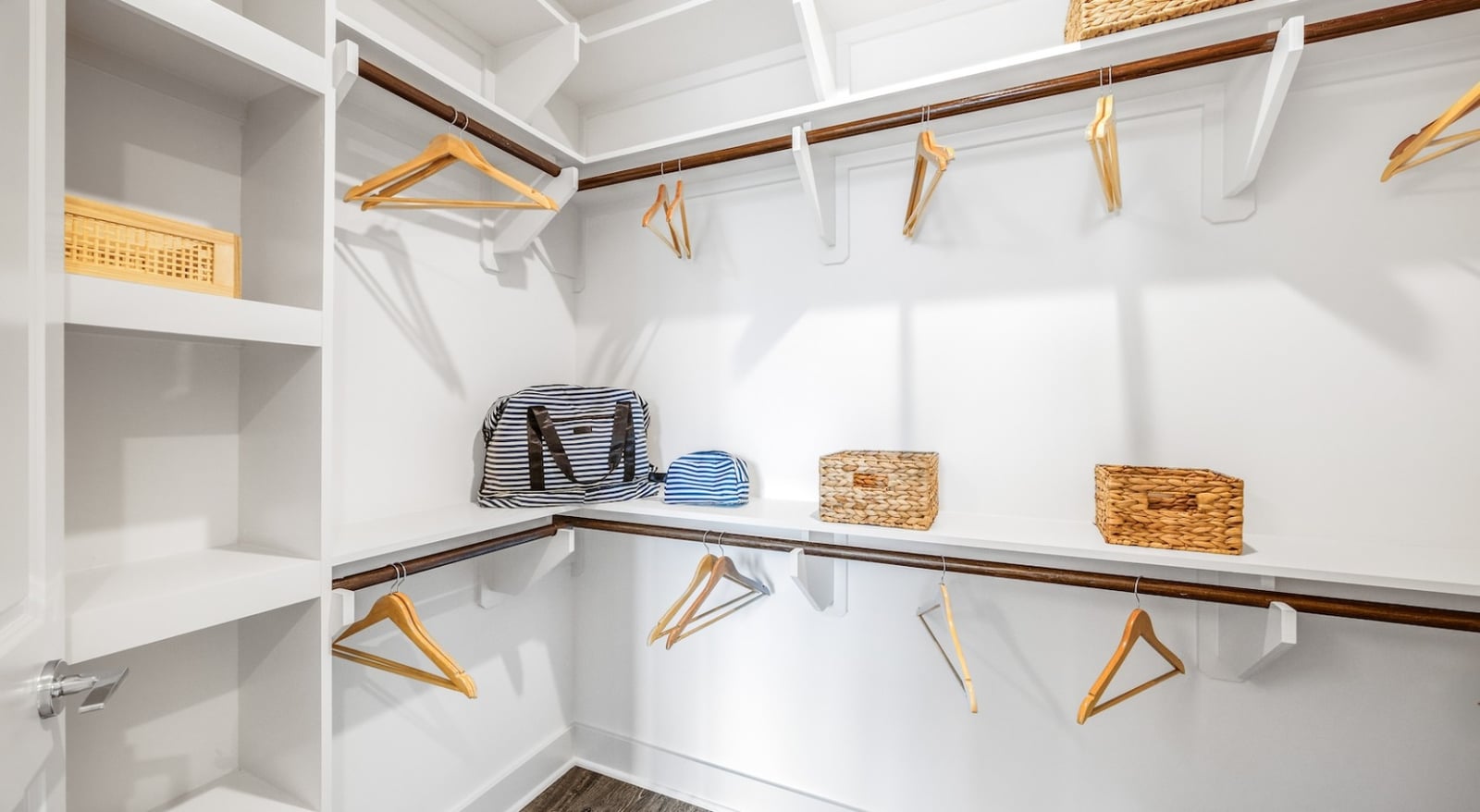 Turtle Creek walk-in closet with custom shelving